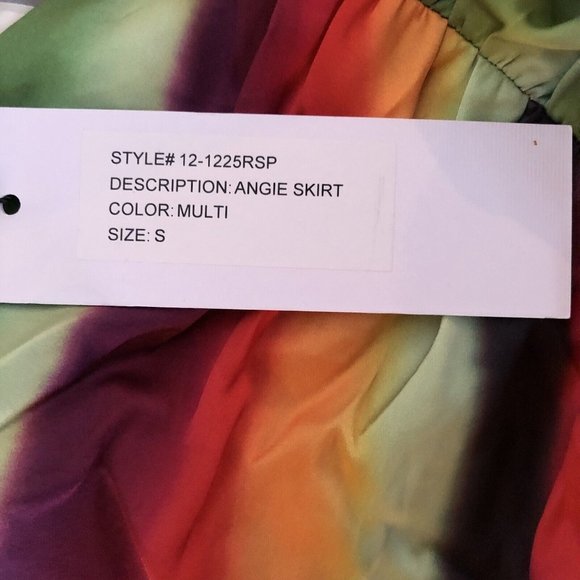 Ronny Kobo Angie Skirt Multi Color Maxi High Slit - Picture 8 of 9